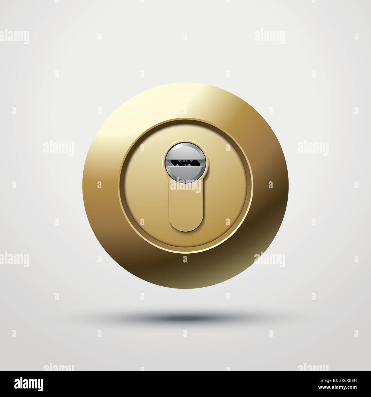 gold color door lock front view isolated Stock Vector Image & Art Alamy