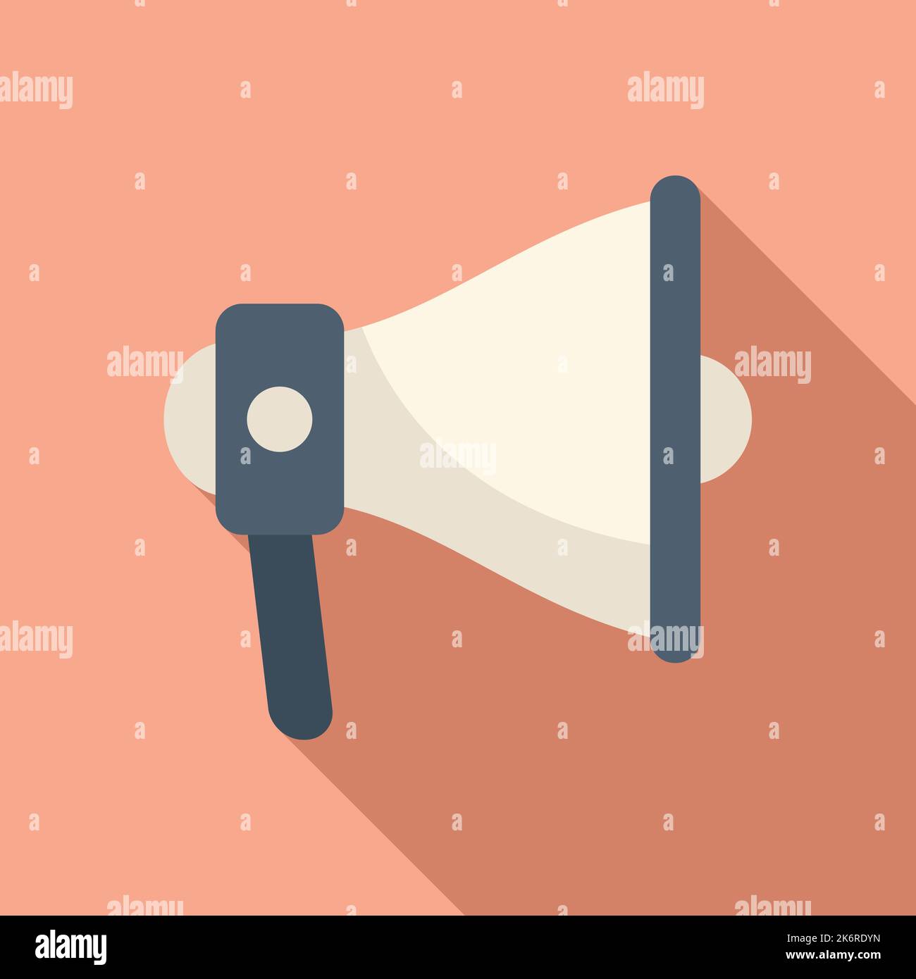 Megaphone icon flat vector. Report audit. Document data Stock Vector ...