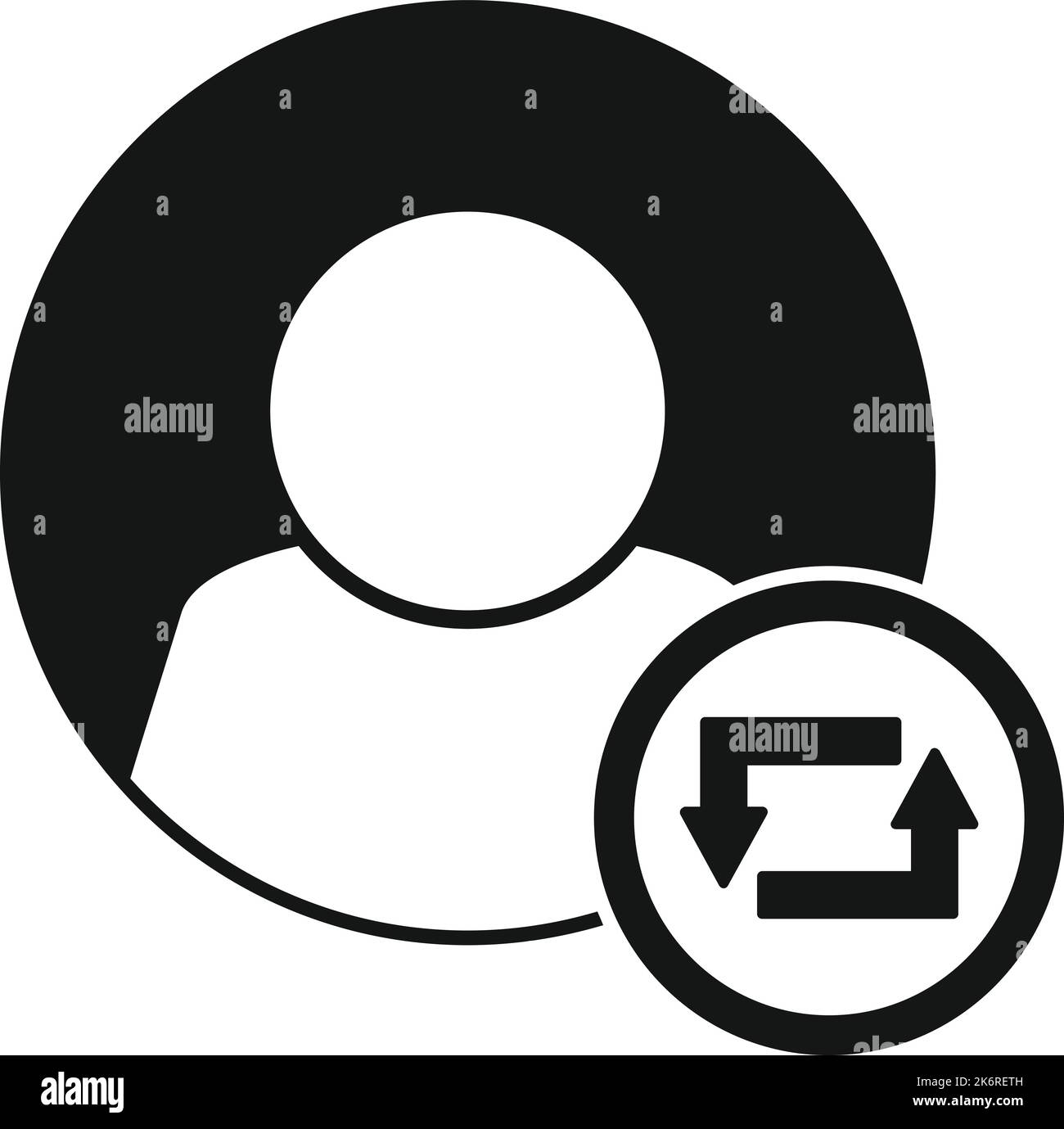 Avatar repost icon simple vector. Report chart. Modern mark Stock ...