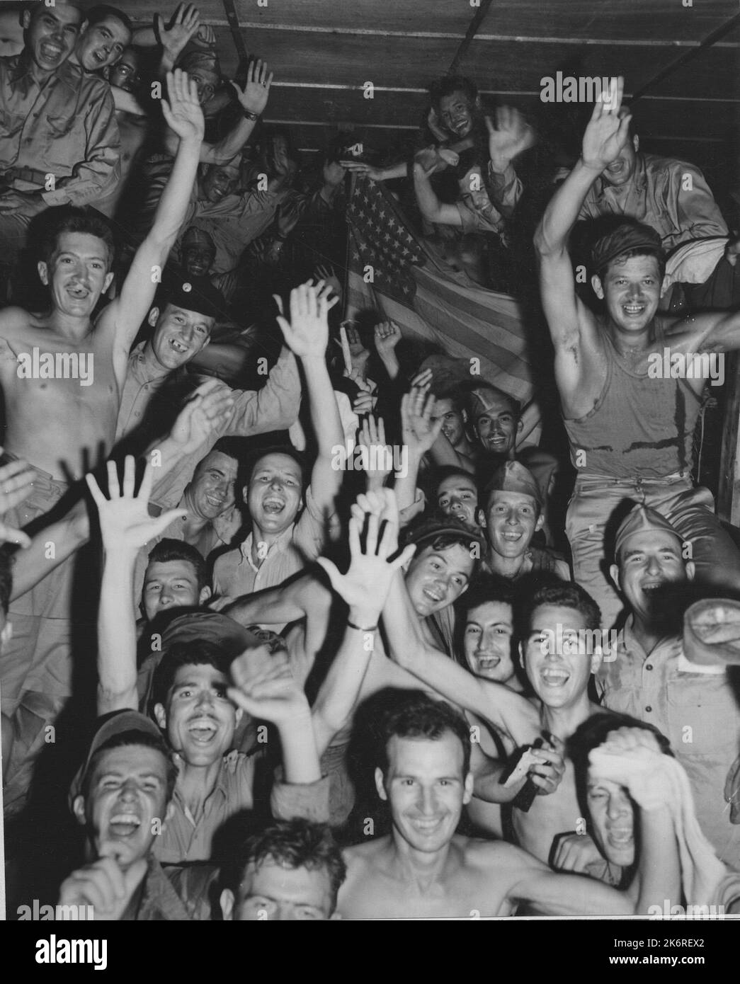 Photograph of Allied Prisoners of War at Aomori Camp Near Yokohama ...