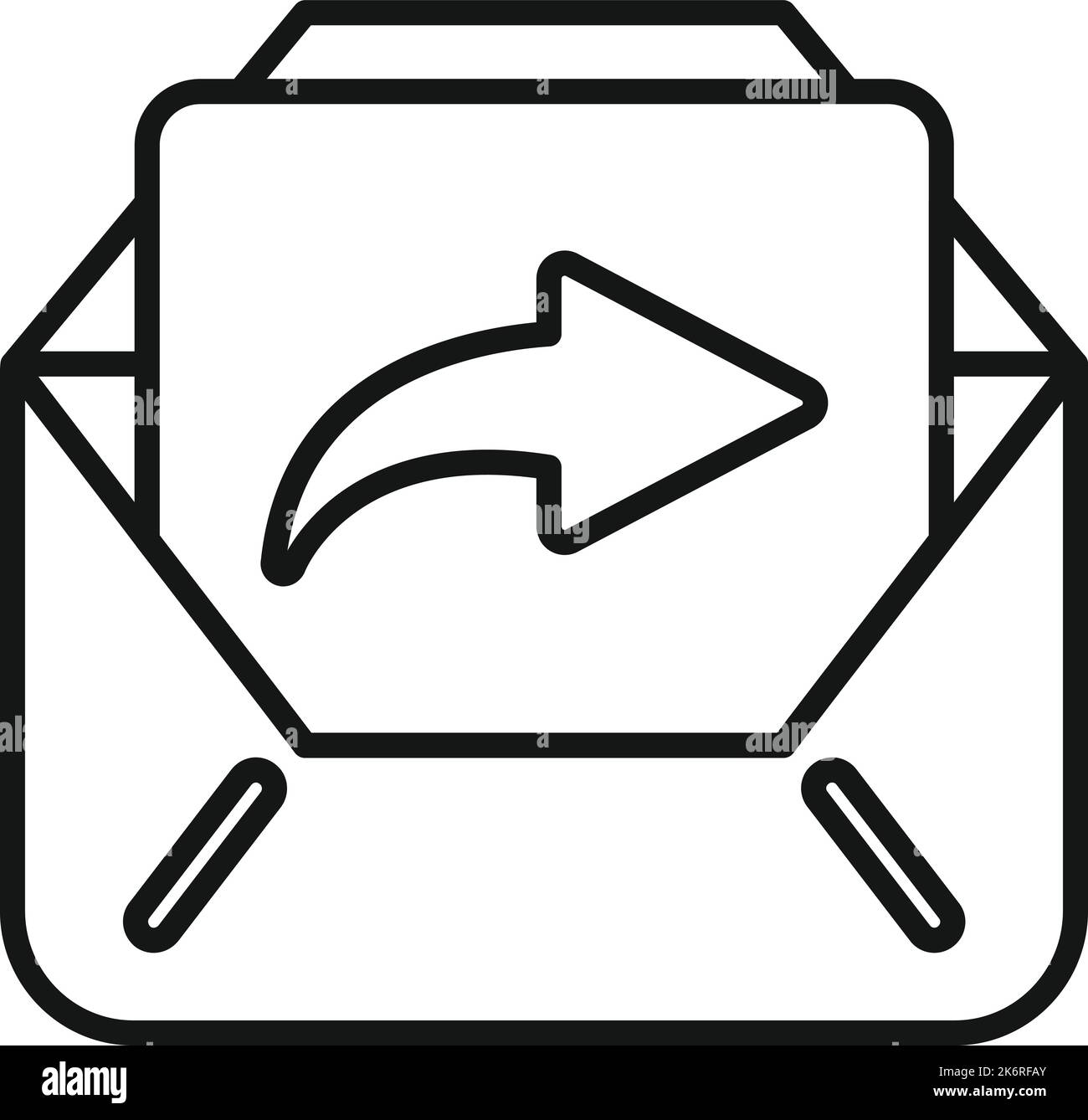Mail report icon outline vector. Analysis chart. Document data Stock ...