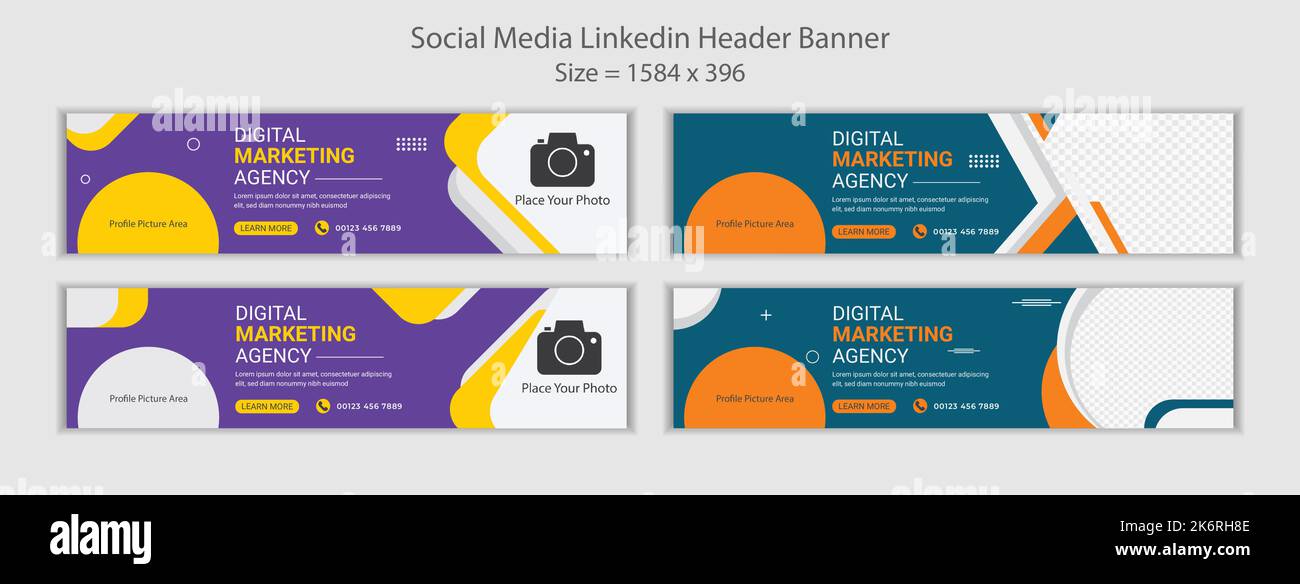 LinkedIn profile Banner template Design for digital marketing agency ...