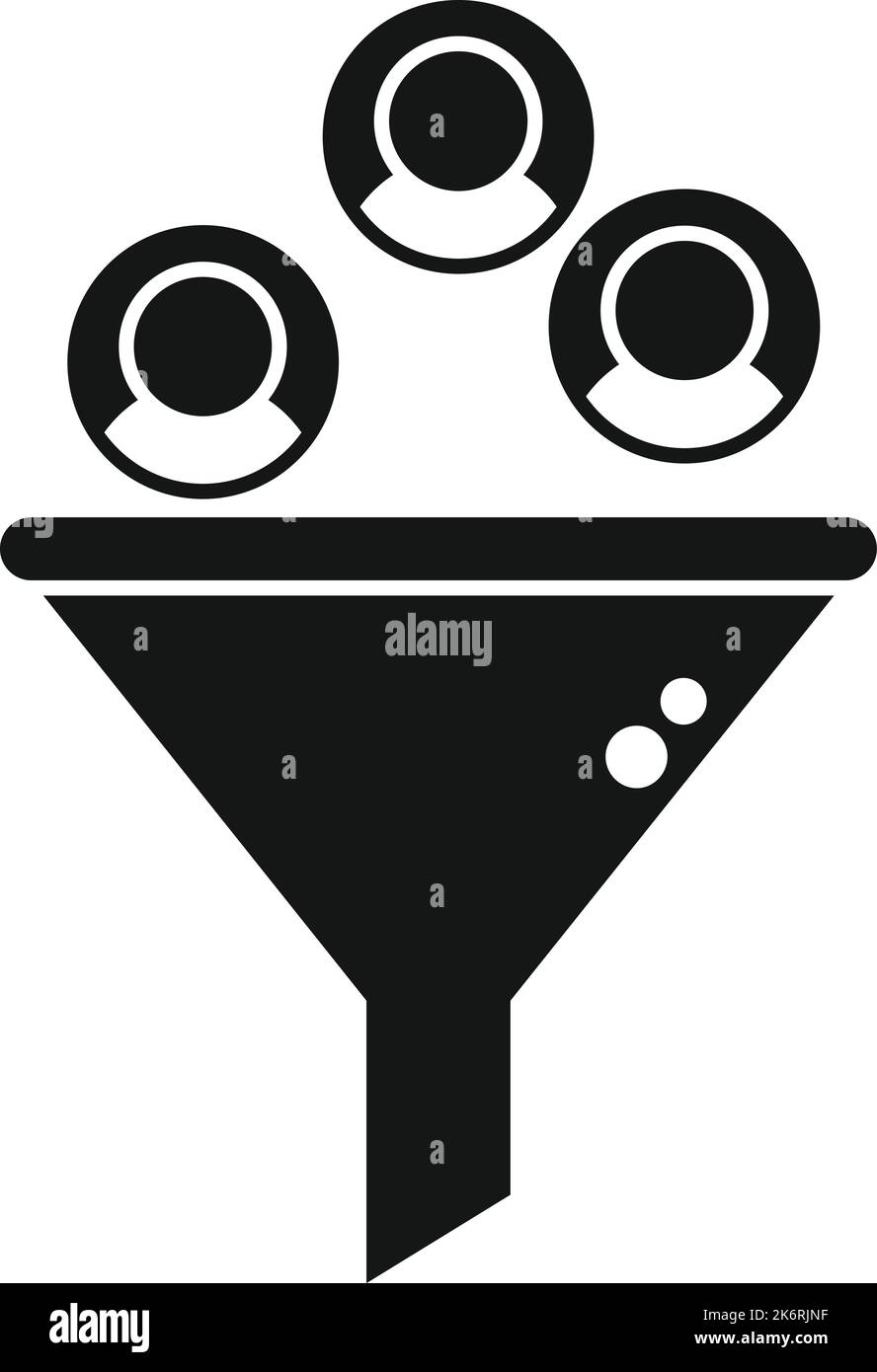 Audience funnel icon simple vector. Target hunter. Customer digital ...