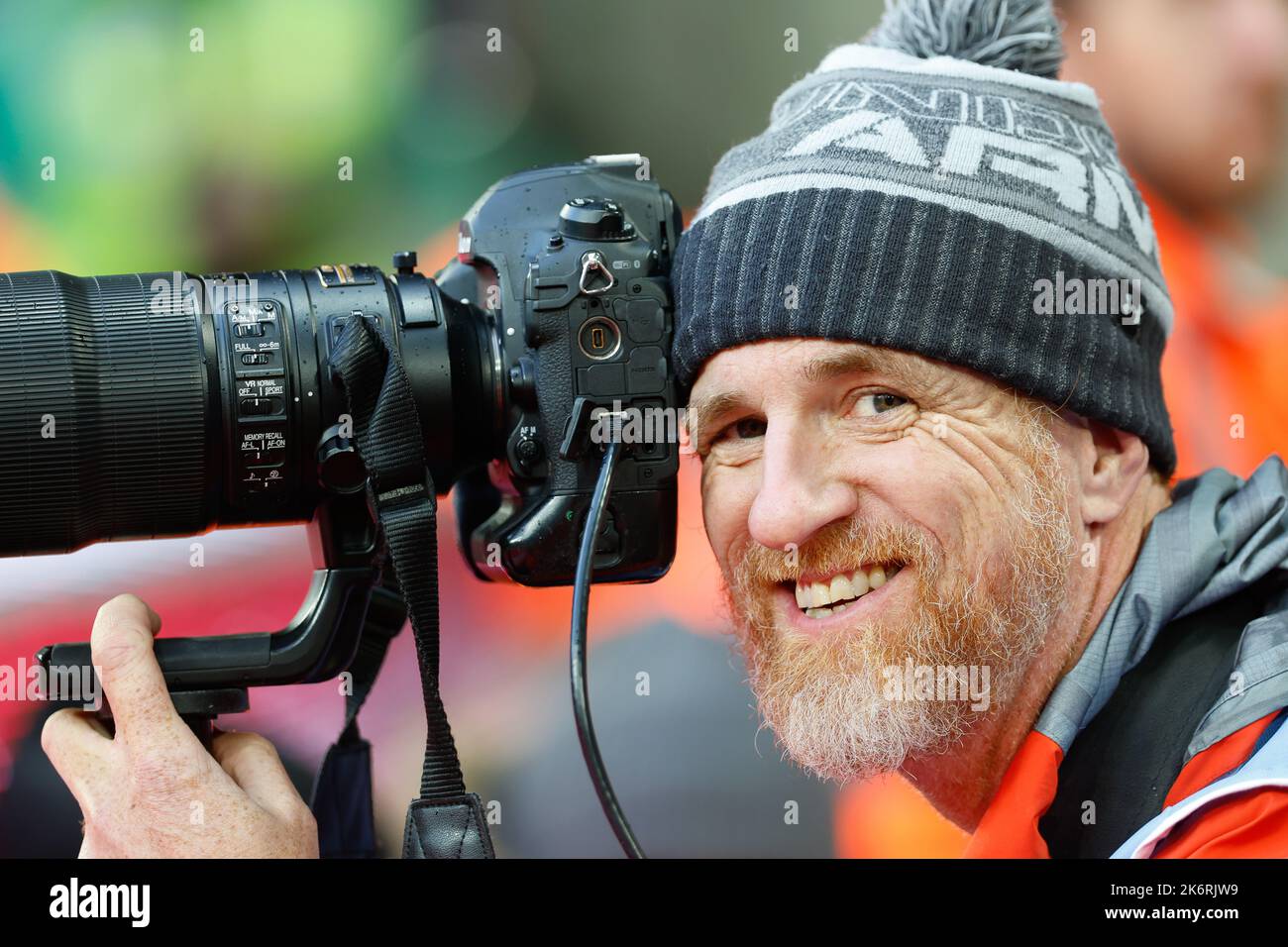 Newcastle, UK. 15th Oct, 2022. Getty photographer, Stu Forster is pictured during The 2021 Rugby League World Cup Pool A match between England and Samoa at St. James's Park, Newcastle on Saturday 15th October 2022. (Credit: Chris Lishman | MI News) Credit: MI News & Sport /Alamy Live News Stock Photo