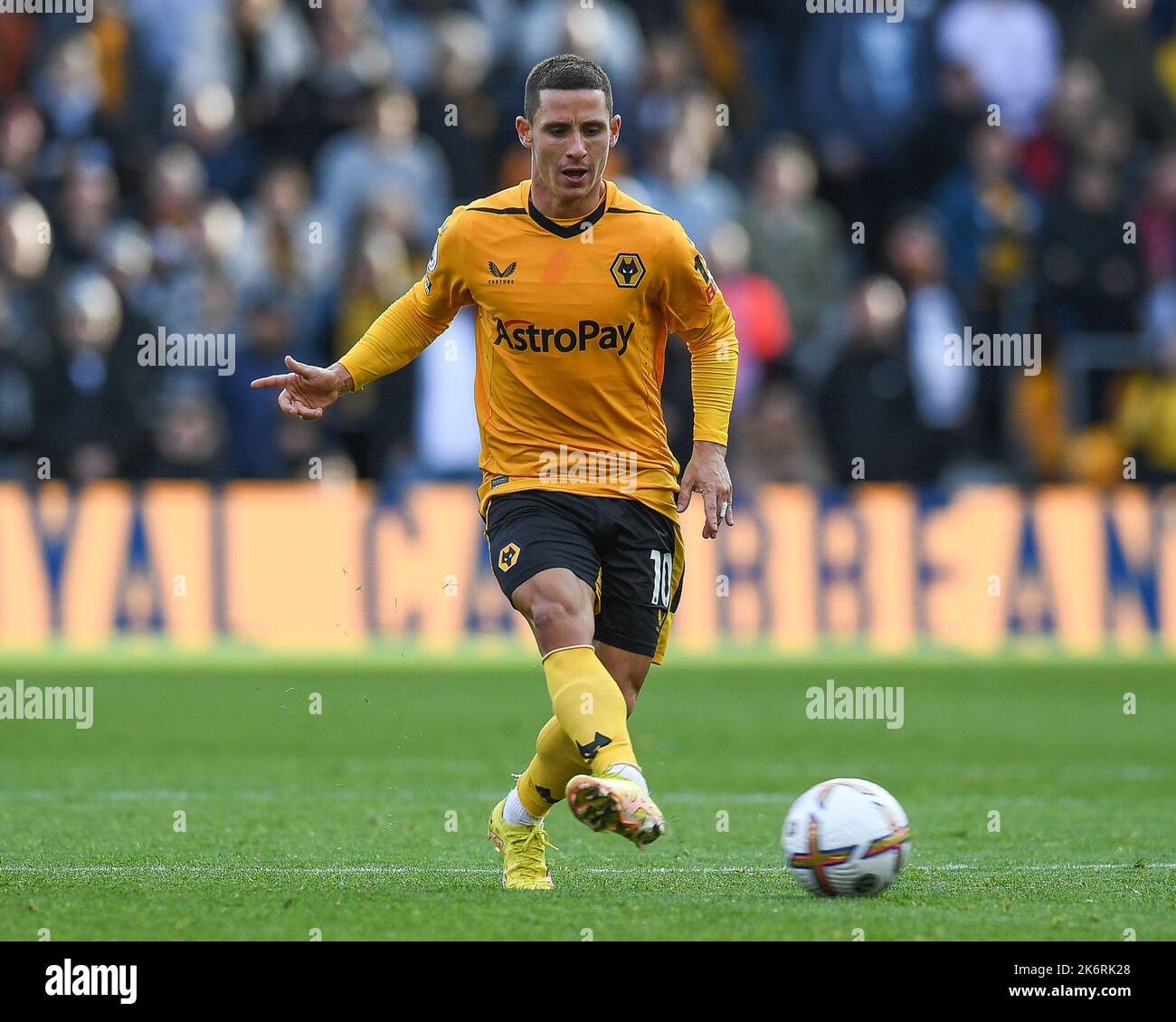Daniel Podence #10 of Wolverhampton Wanderers during the Premier League 