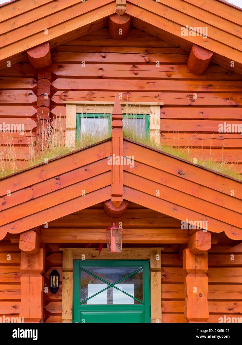 Wooden Cottage, Log Home, Log Cabin - stock photo Stock Photo