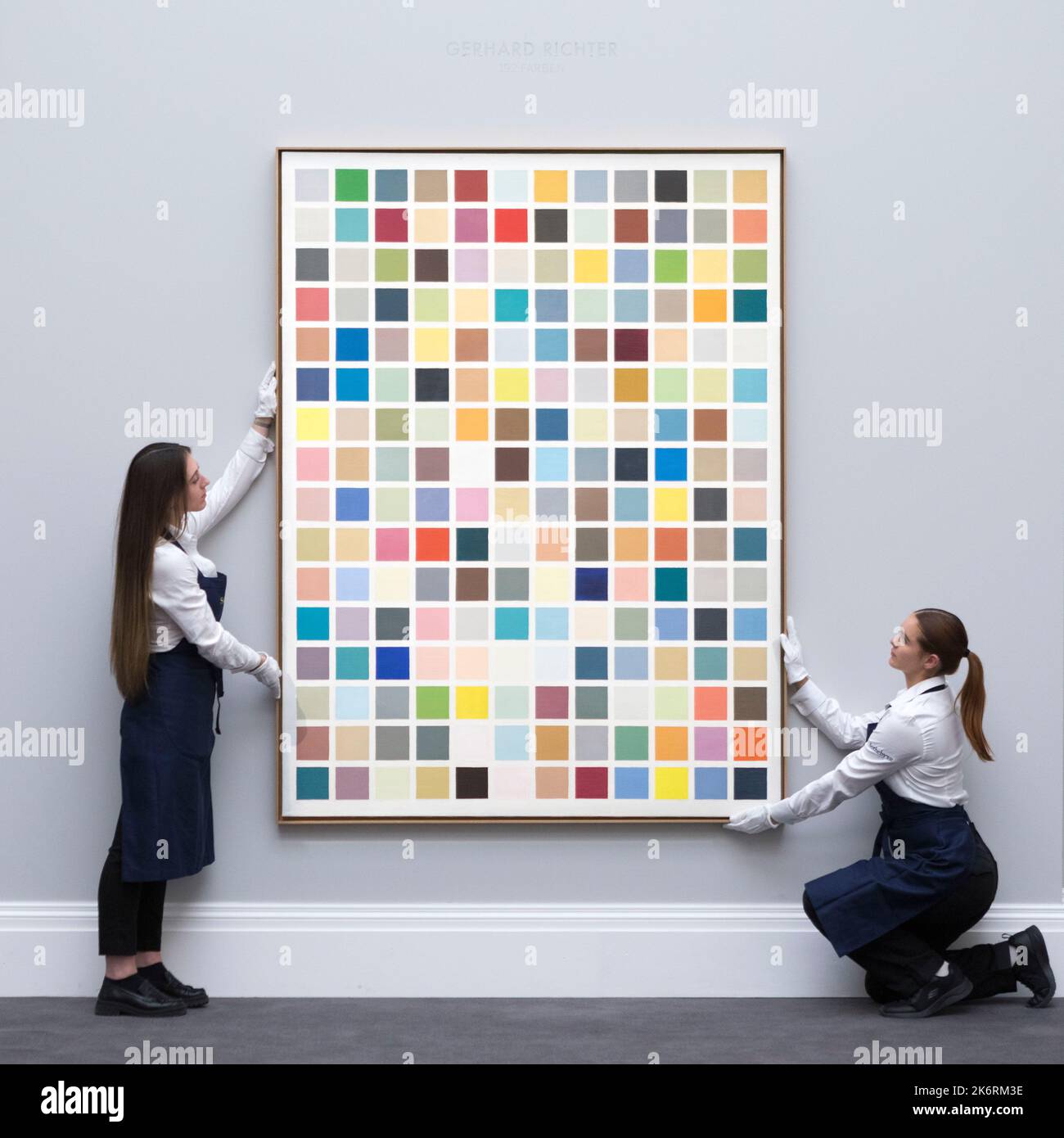 Press preview at Sotheby's contemporary art sale Stock Photo Alamy