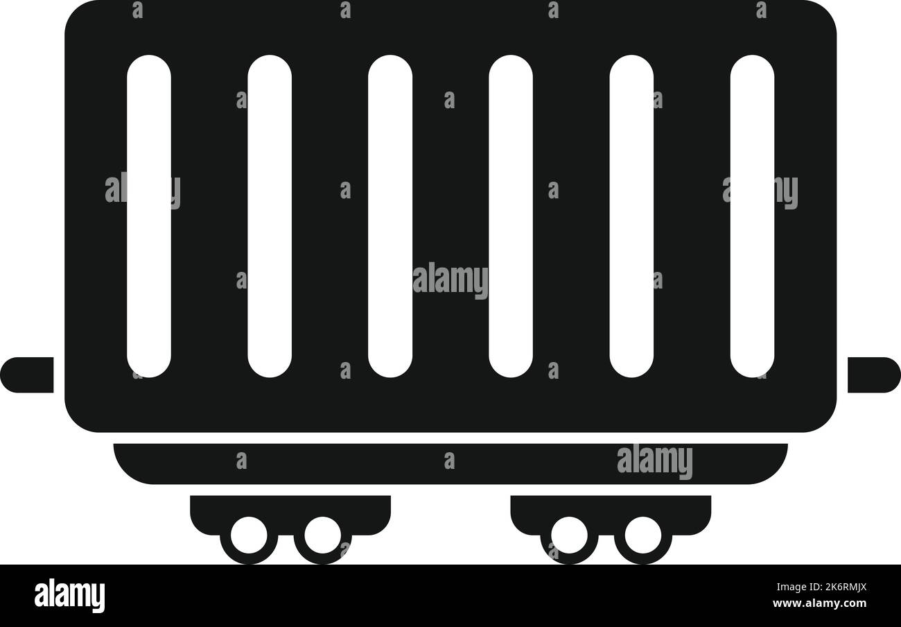 Railway wagon icon simple vector. Station train. Metro waiting Stock Vector