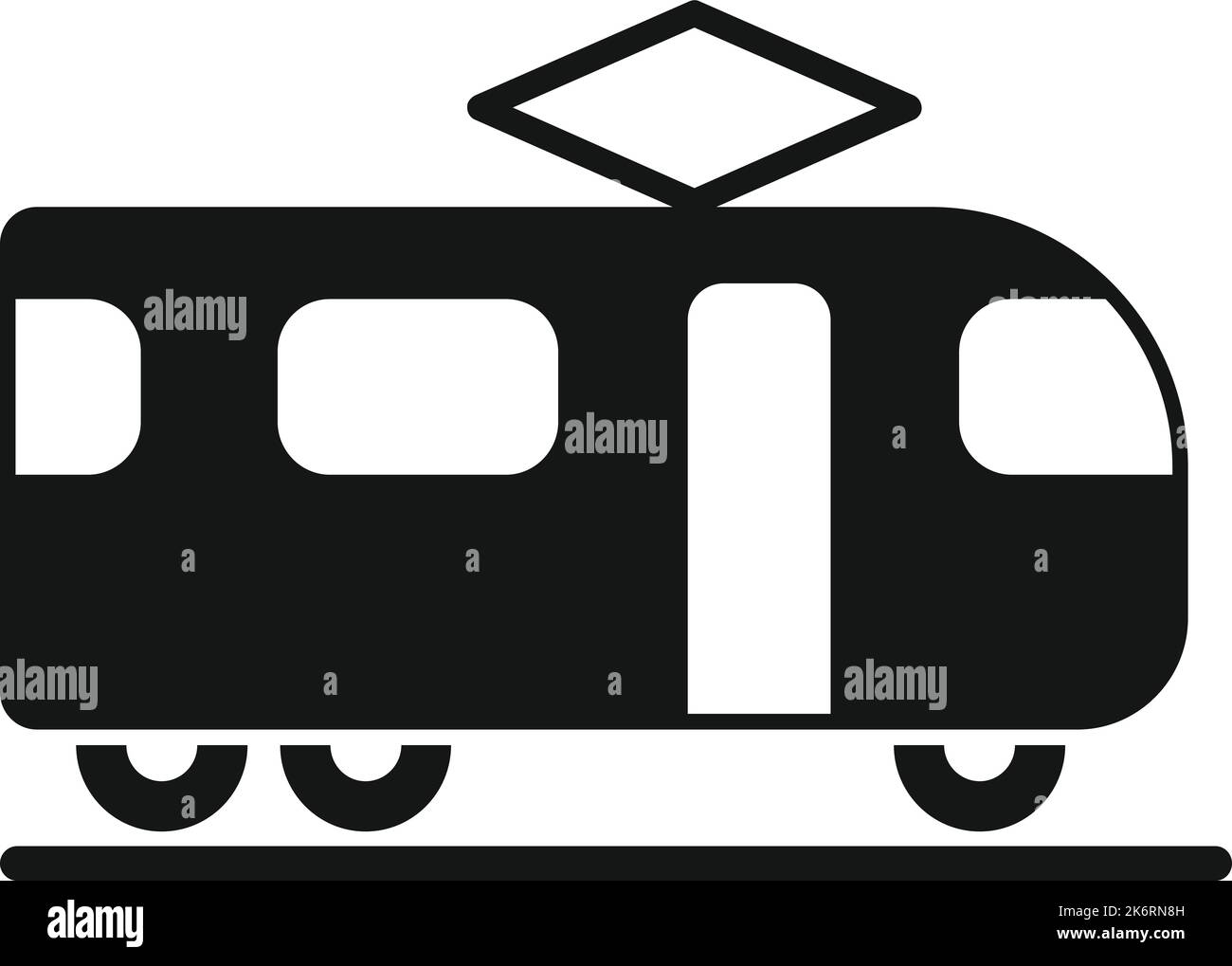 Electric train icon simple vector. Railway bus. Travel ticket Stock Vector