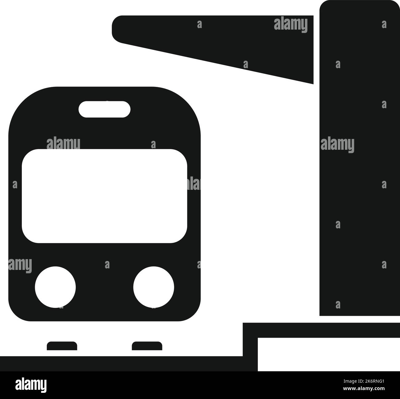 City station icon simple vector. Waiting public. Window conductor Stock Vector