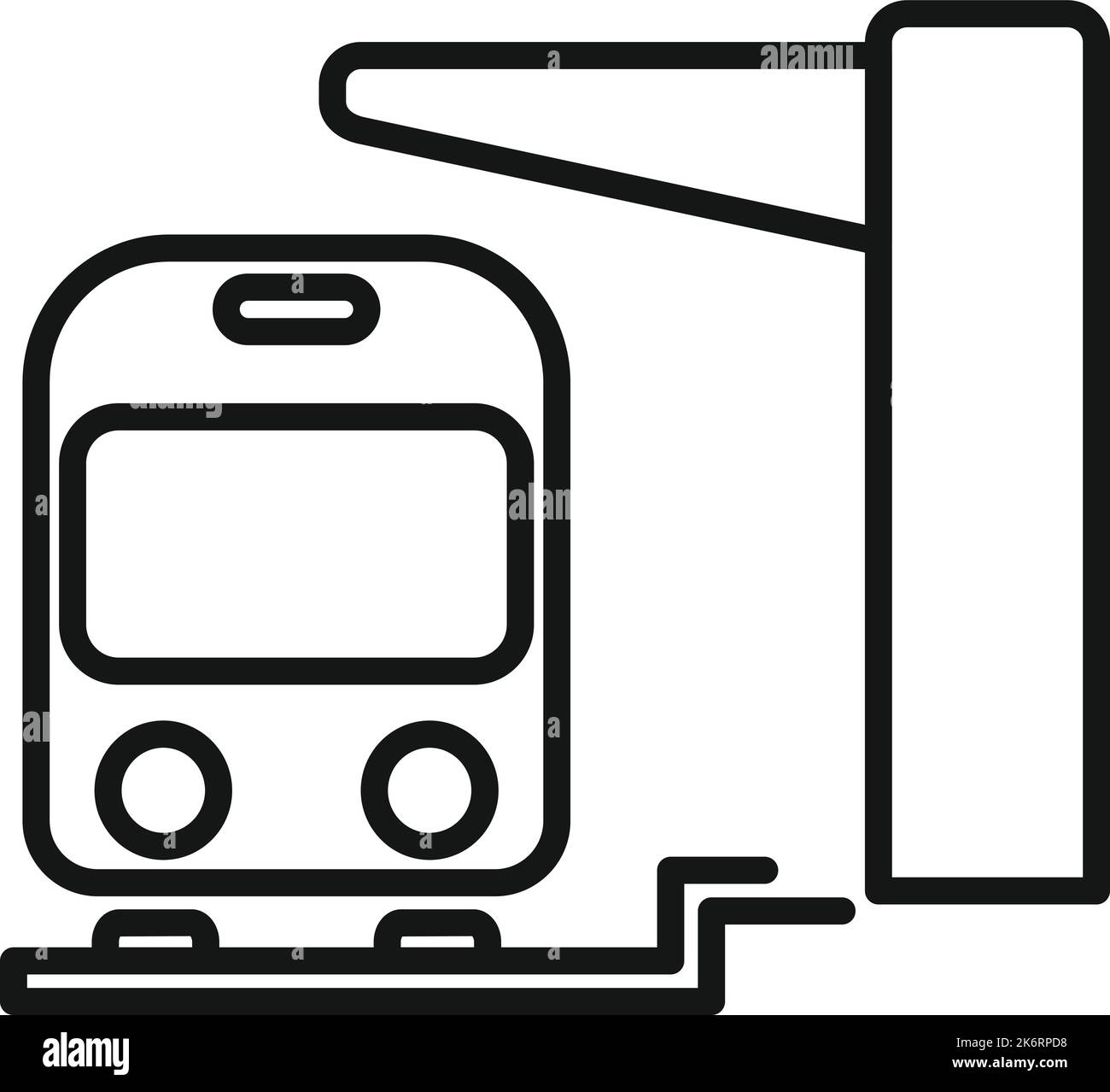 City station icon outline vector. Waiting public. Window conductor Stock Vector