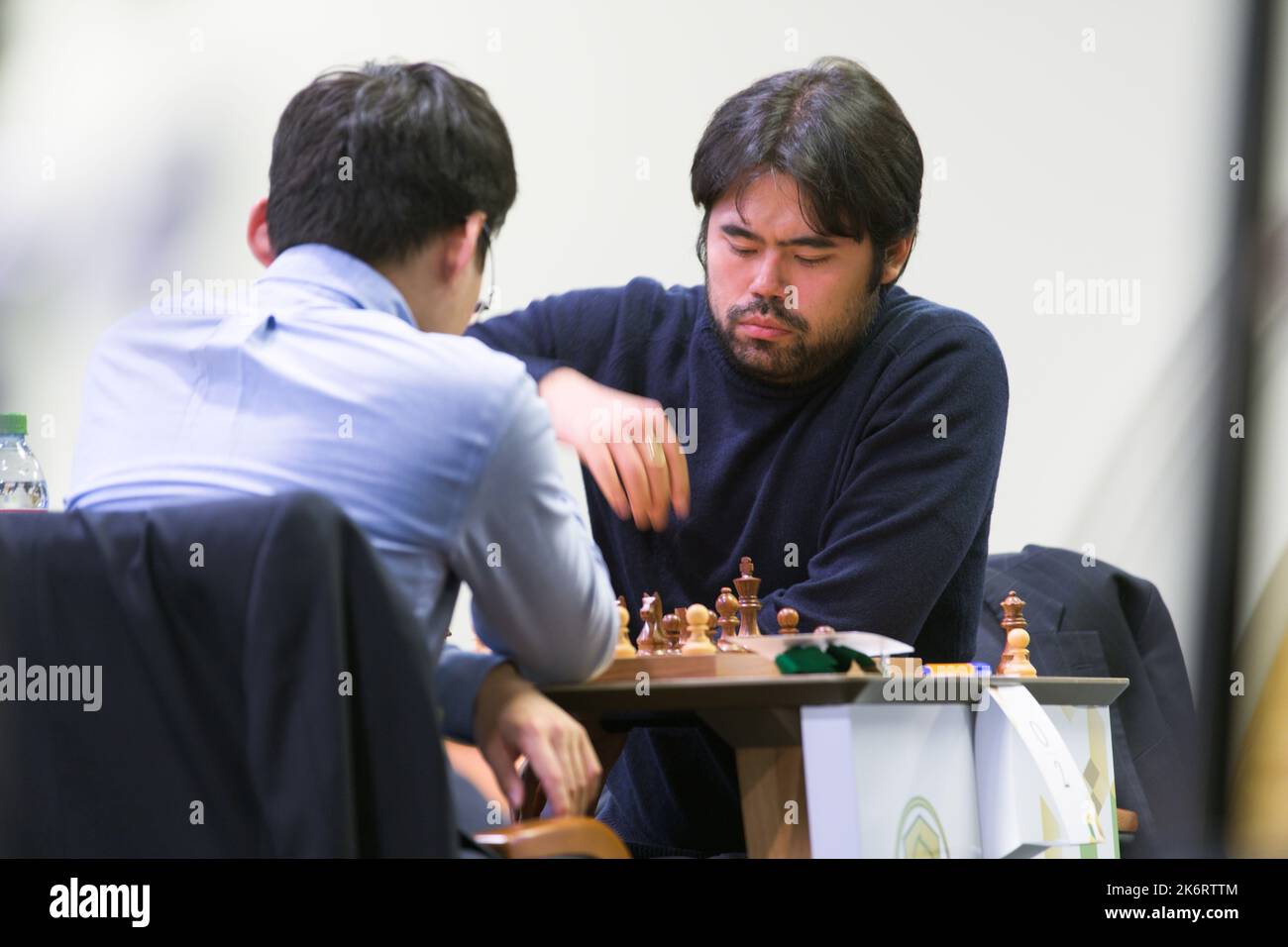 Grandmaster Hikaru Nakamura, USA competes in King Salman World Rapid Chess Championship 2018. Eventually he took 3rd place Stock Photo