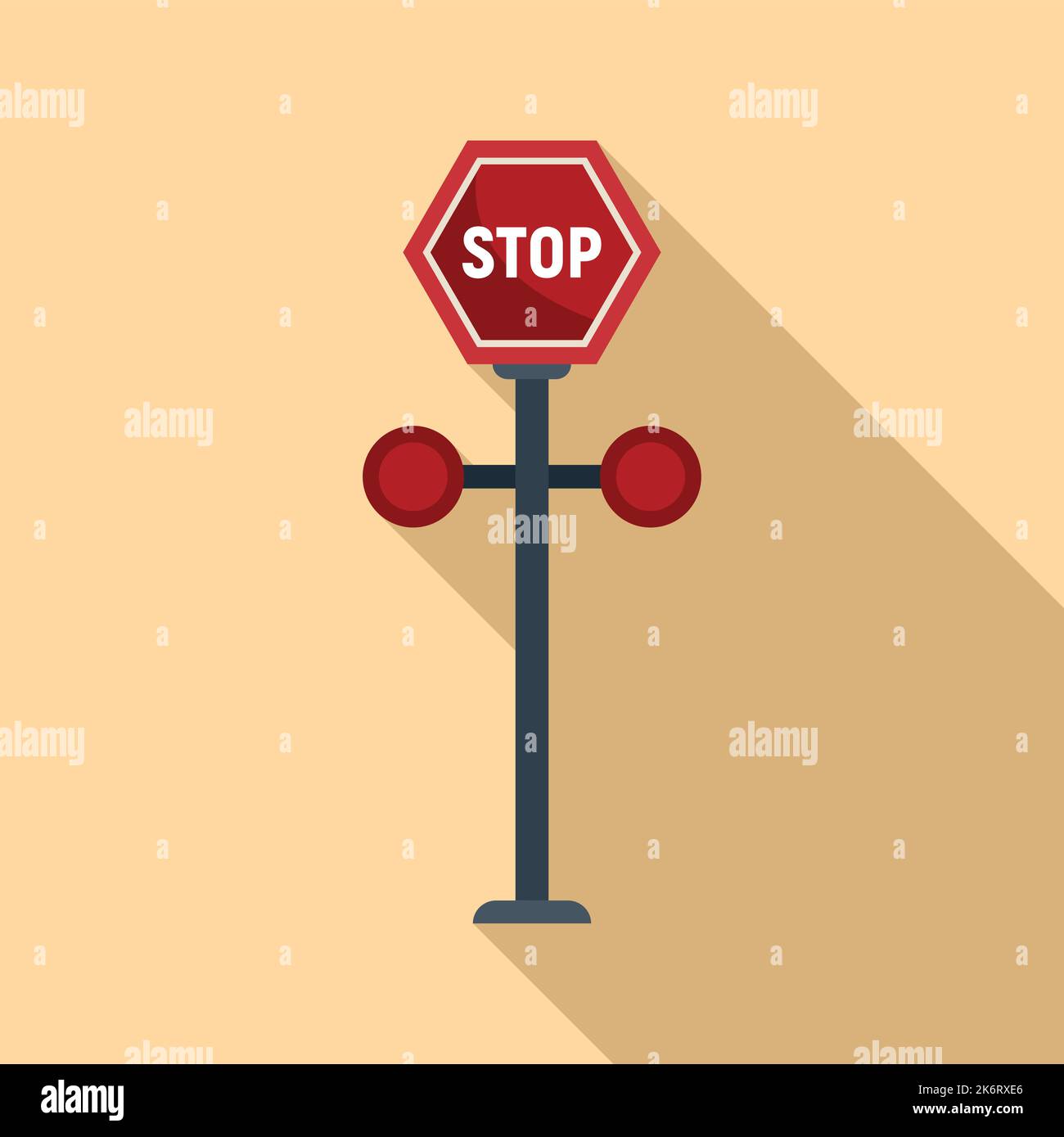 Automatic barrier stop sign Stock Vector Images - Alamy