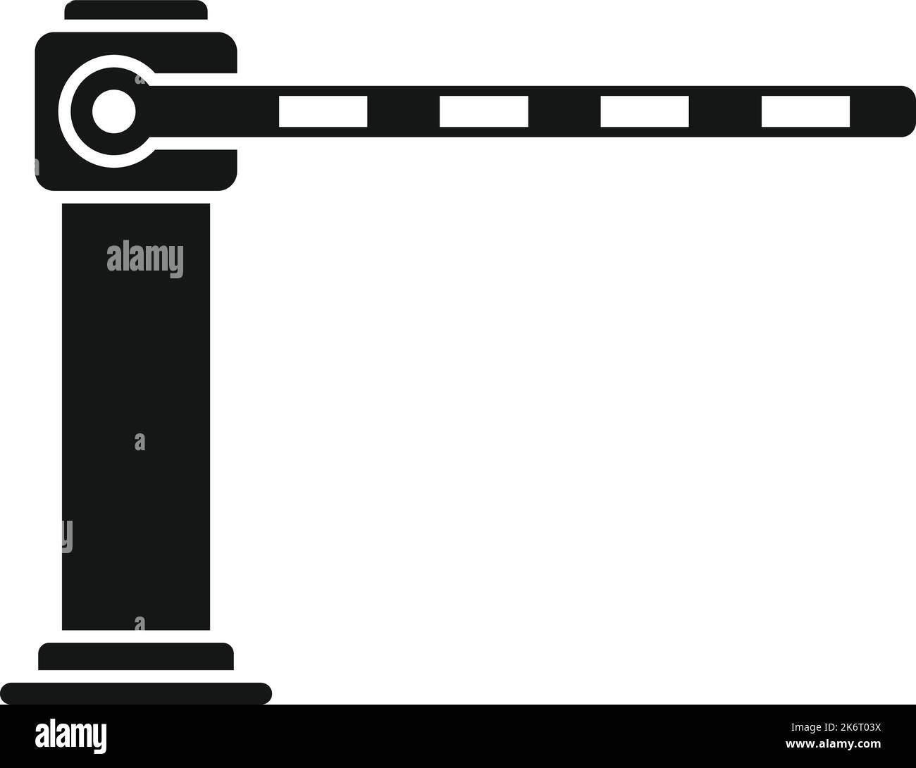 Safety gate icon simple vector. Sign crossing. Road train Stock Vector