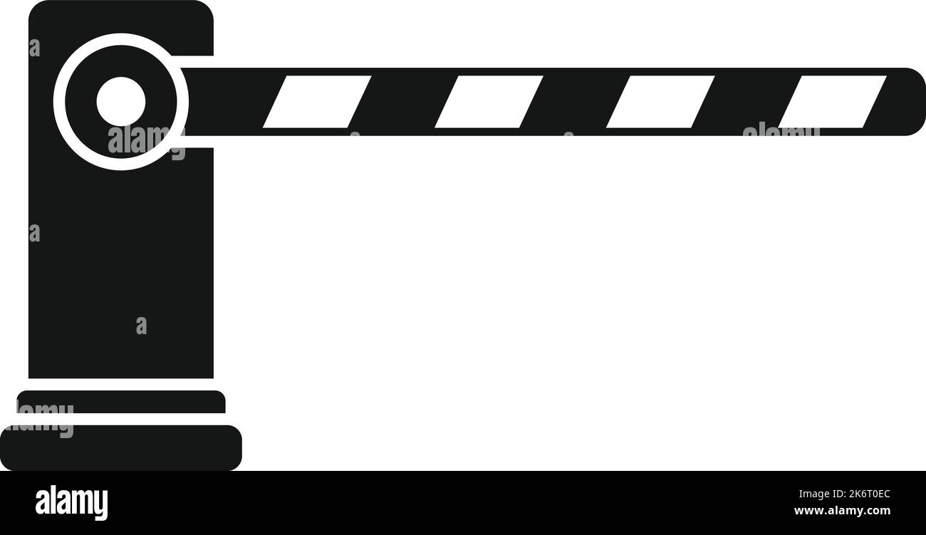 Barrier icon simple vector. Safety gate. Traffic stop Stock Vector