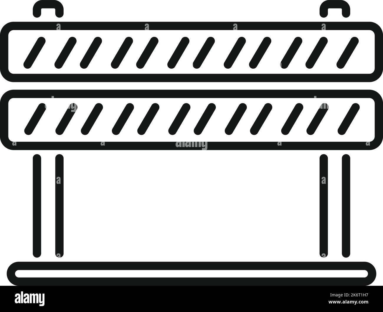 Block train icon outline vector. Safety gate. Sign obstacle Stock ...