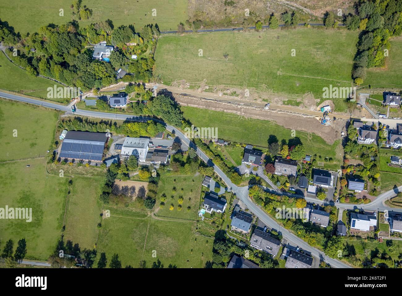 , aerial view, construction site and residential area Klosterblick, Am