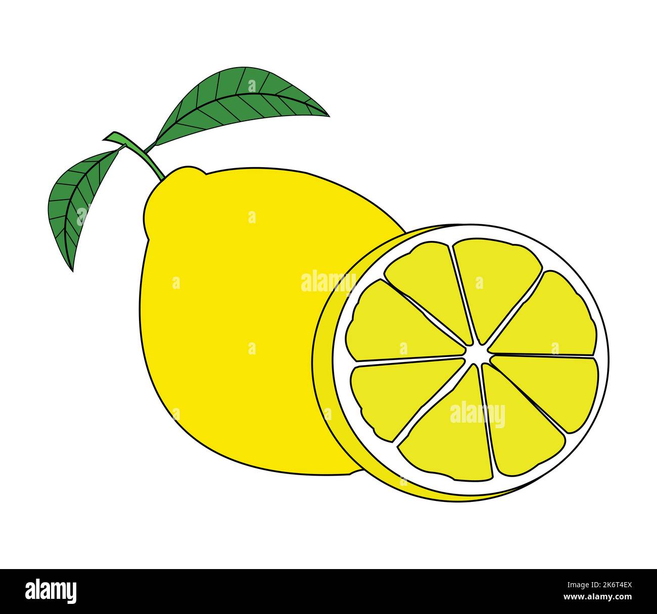 Colorful Lemon vector design art. Best graphic resources illustration. vector graphic design for icons and symbols and logo designing and stationery Stock Vector