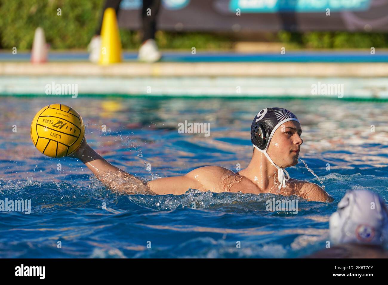 Siracusa, Italy. 15th Oct, 2022. RADULOVIC Nikola Vuk (PARTIZAN BEOGRAD) during NC Ydraikos vs Partizan Beograd, LEN Euro Cup waterpolo match in Siracusa, Italy, October 15 2022 Credit: Independent Photo Agency/Alamy Live News Stock Photo