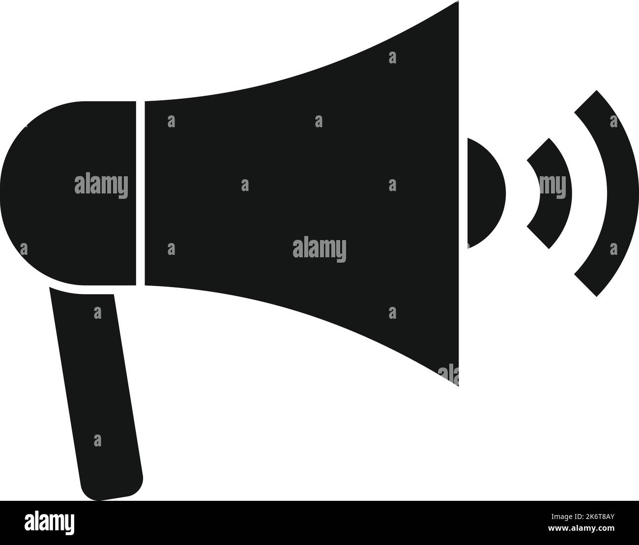 Megaphone info icon simple vector online internet web page stock
