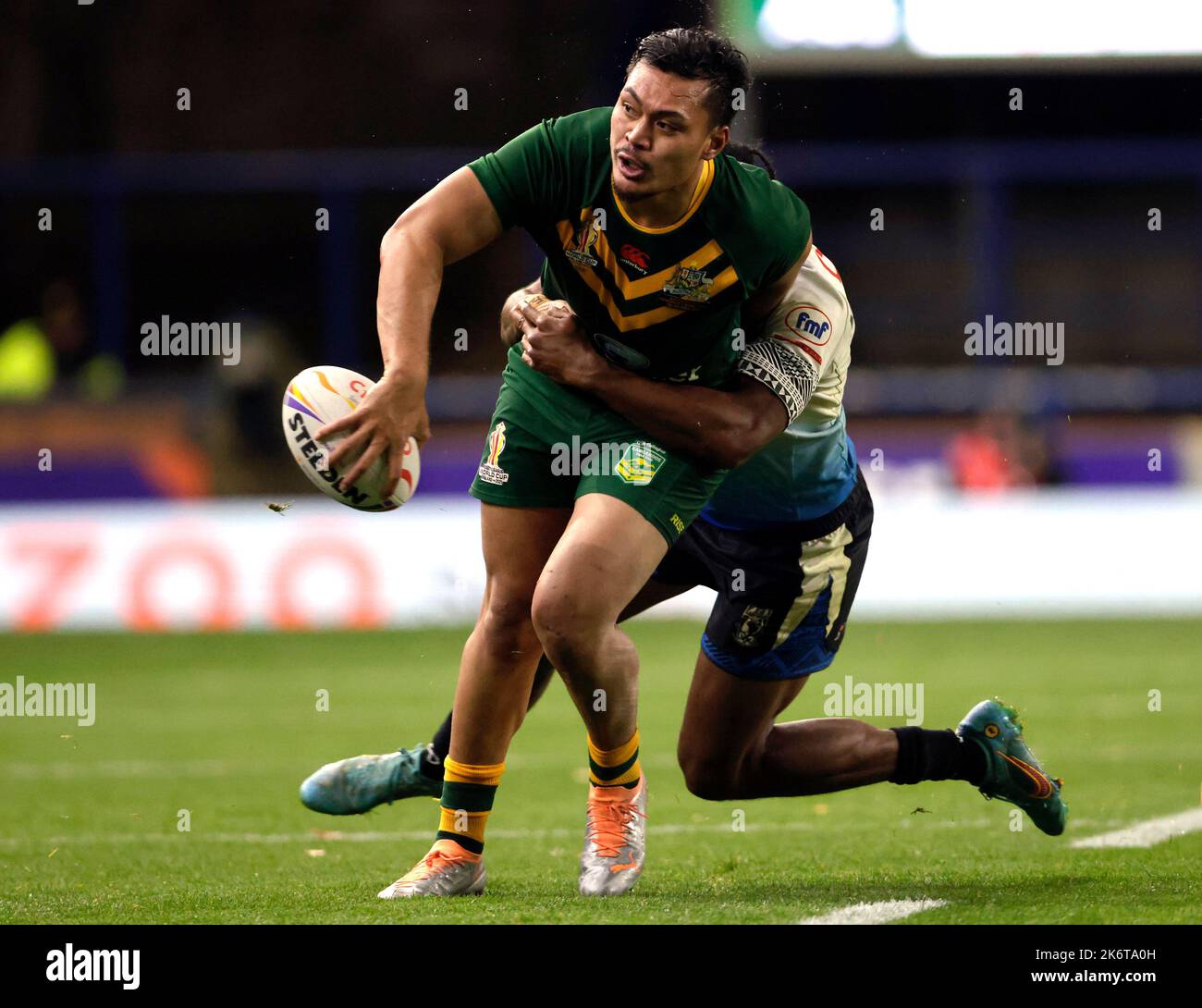 Australia's Jeremiah Nanai Releases The Ball From Pressure During The ...