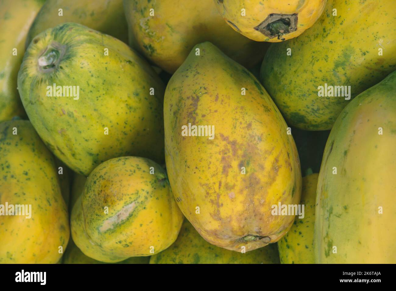 Photography of yellow green fresh fruits on the Australian market. The