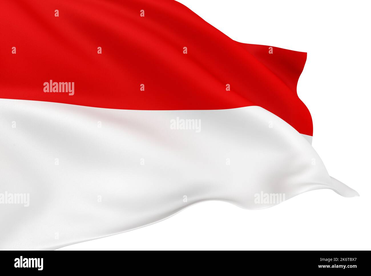 Waving Indonesian flag isolated over white background Stock Photo Alamy