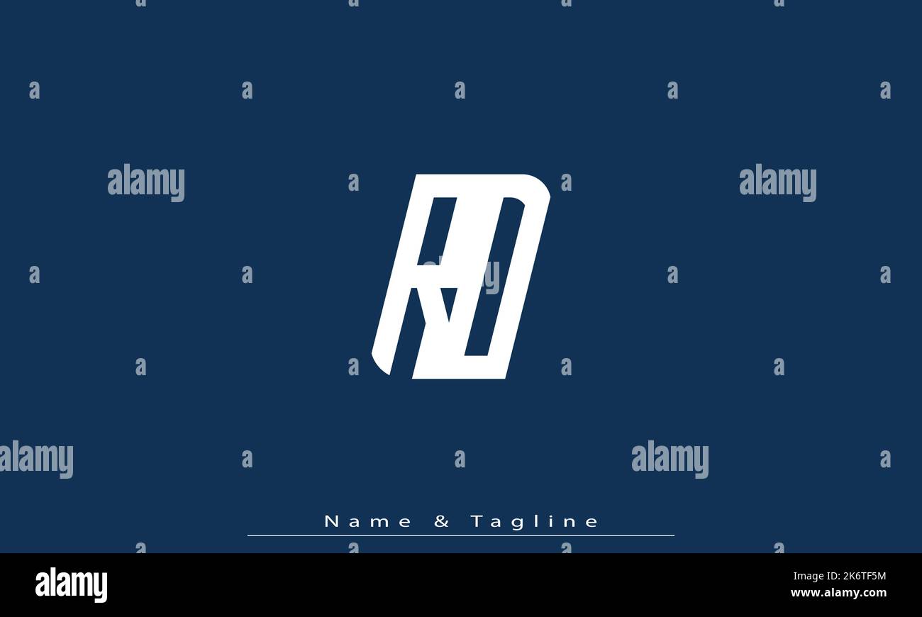 Alphabet letters Initials Monogram logo RD , DR Stock Vector