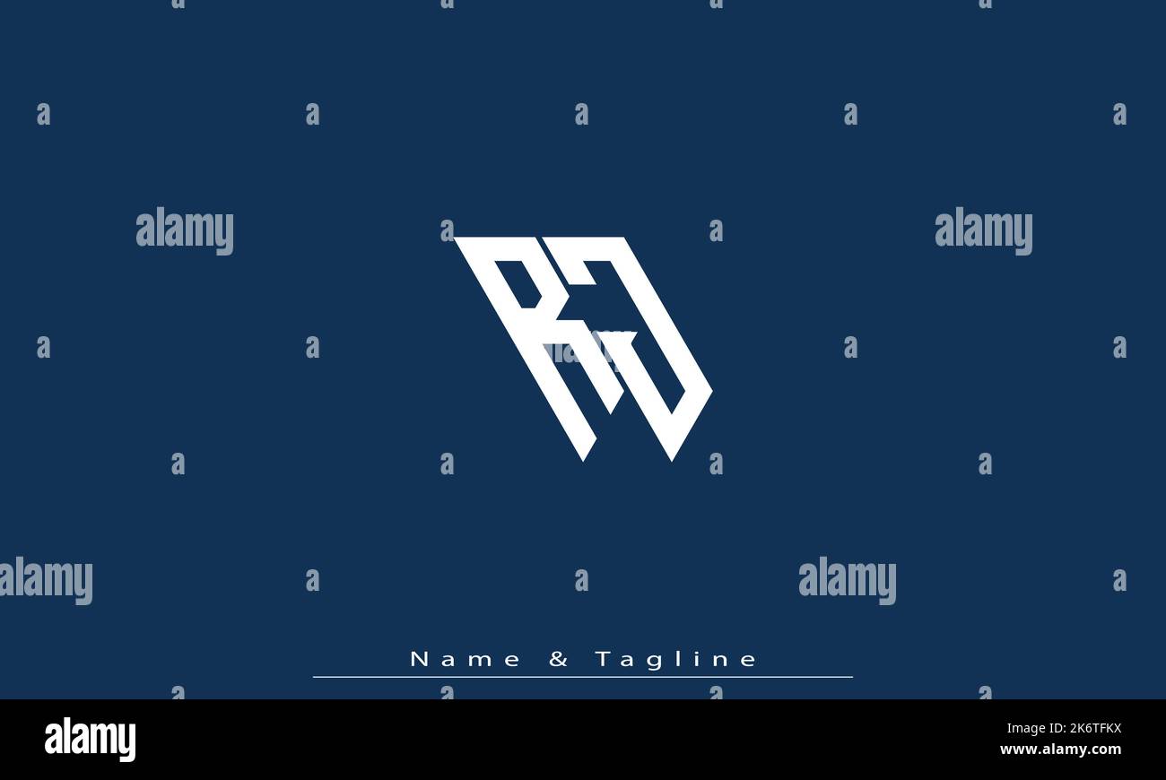 Alphabet letters Initials Monogram logo RJ , JR Stock Vector