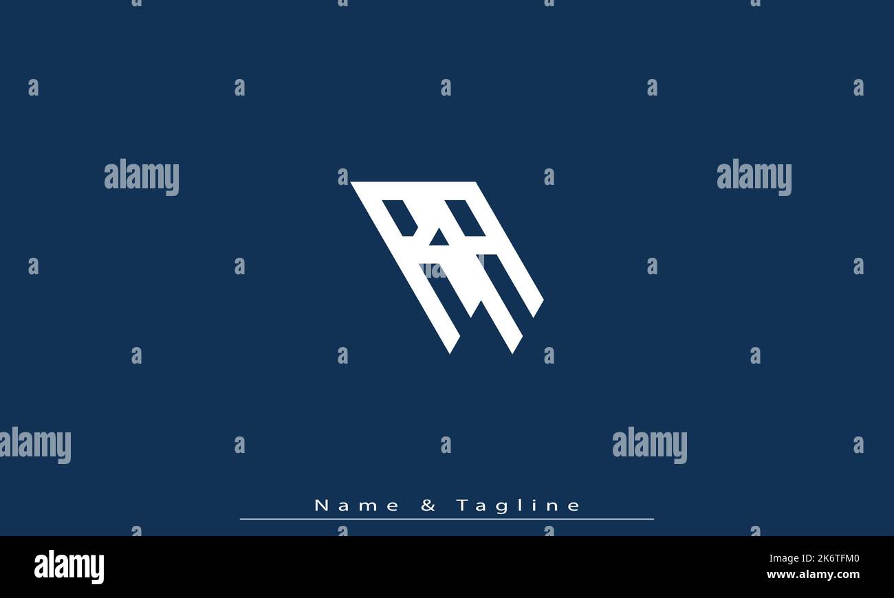 Alphabet letters Initials Monogram logo RA , AR Stock Vector