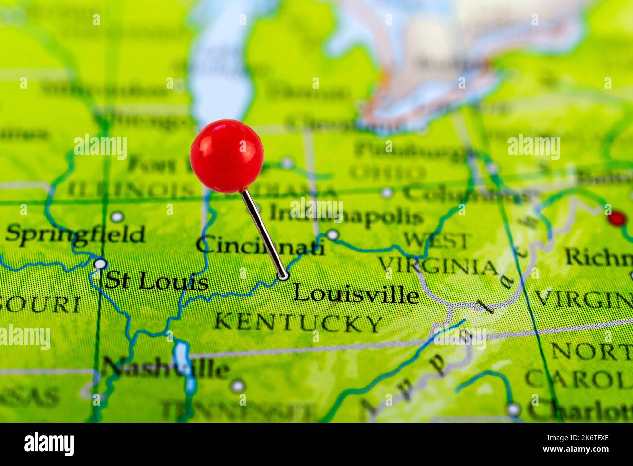 Map Louisville Ky Usa - Louisville Map Louisville Pinned Map With Red Pin Point Of Louisville In Usa 2K6TFXE