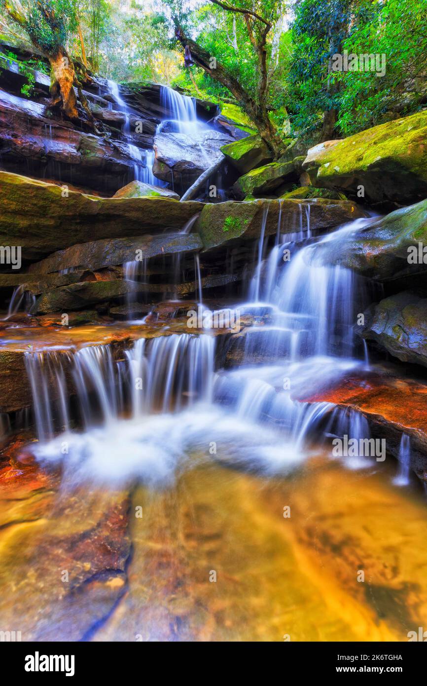 Somersby falls scenic waterfall near Gordon city on Australia central
