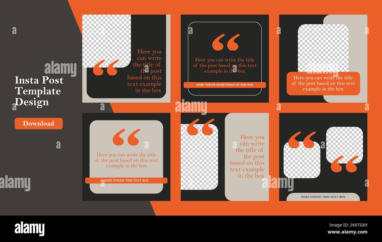 Social media post template collection. Trendy editable Instagram Post ...