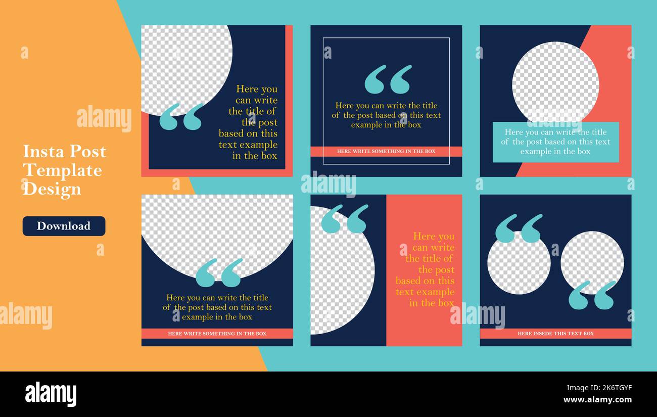 Social media post template collection. Trendy editable Instagram Post ...