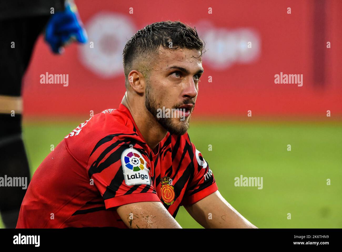 MALLORCA, SPAIN - OCTOBER 15: Jose Copete of RCD Mallorca during the match between RCD Mallorca and Sevilla CF of La Liga Santander on October 15, 2022 at Son Moix Stadium of Mallorca, Spain. (Photo by Samuel Carreño/PxImages) Credit: Px Images/Alamy Live News Stock Photo