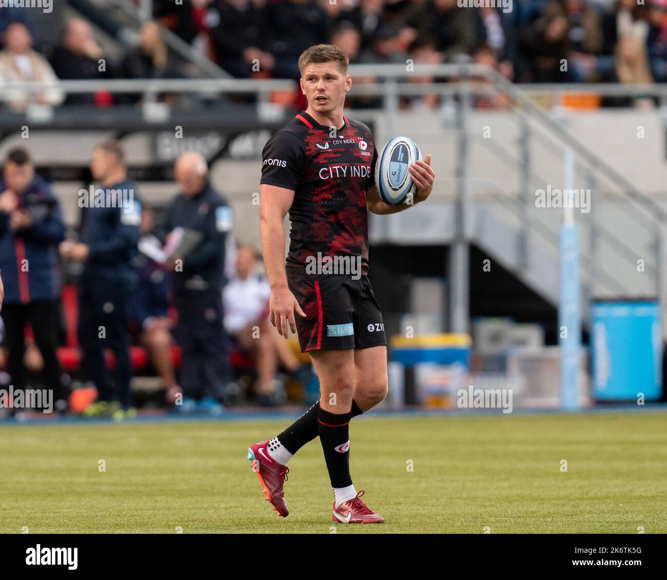 Owen Farrell 10 Of Saracens During The Gallagher Premiership Match