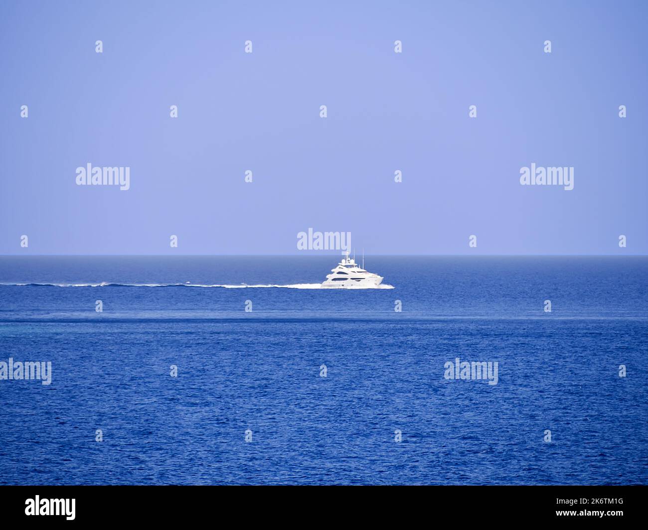 Yacht crossing the aegean sea Stock Photo Alamy