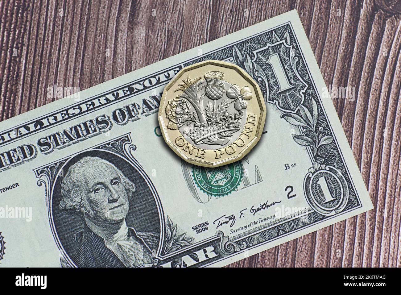 one-american-dollar-bill-with-british-pound-coin-exchange-rate-concept