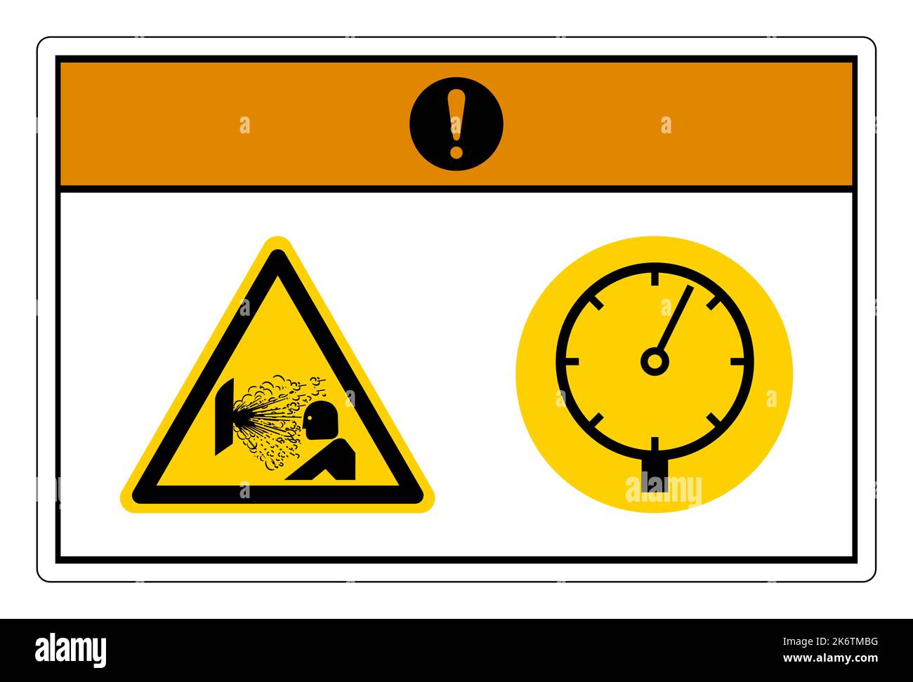 Warning Pressurized Device Symbol Sign On White BackgroundPressurized Device Symbol Sign On White Background Stock Vector