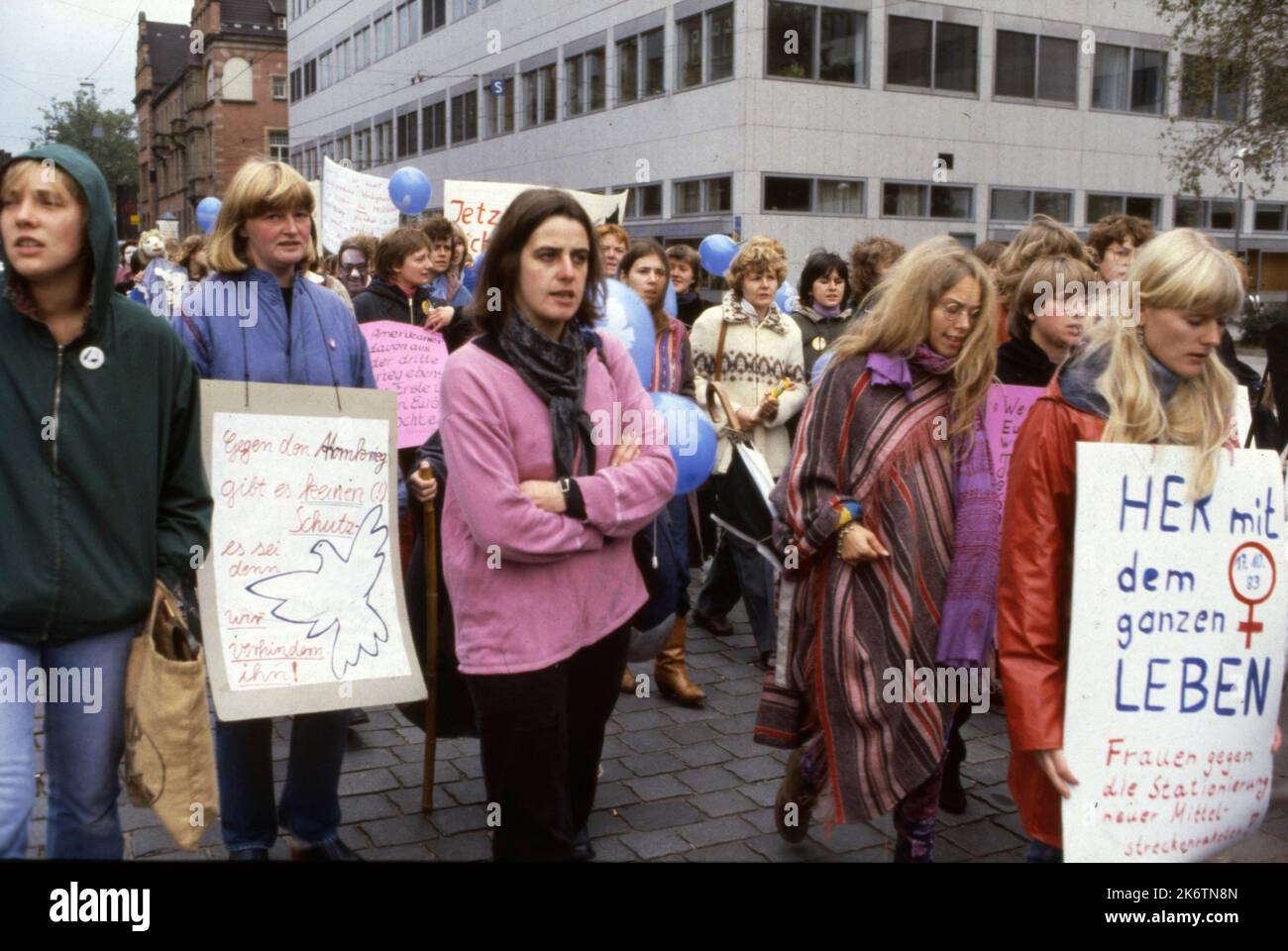 Ruhr area. Women demonstrate for equal rights on Women's Day. ca 1980s Stock Photo