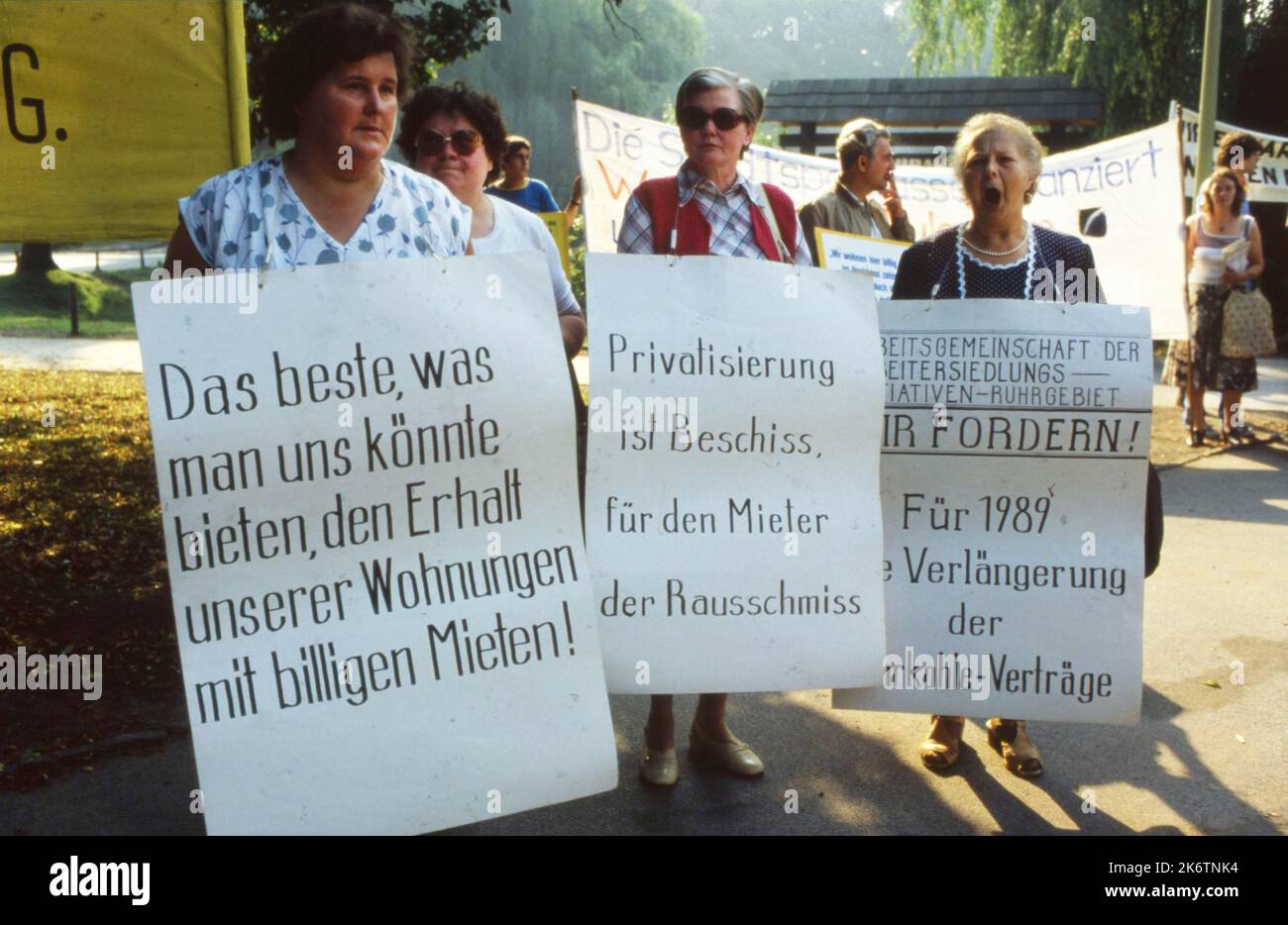 Ruhr area. Tenant protest. 1981 Stock Photo