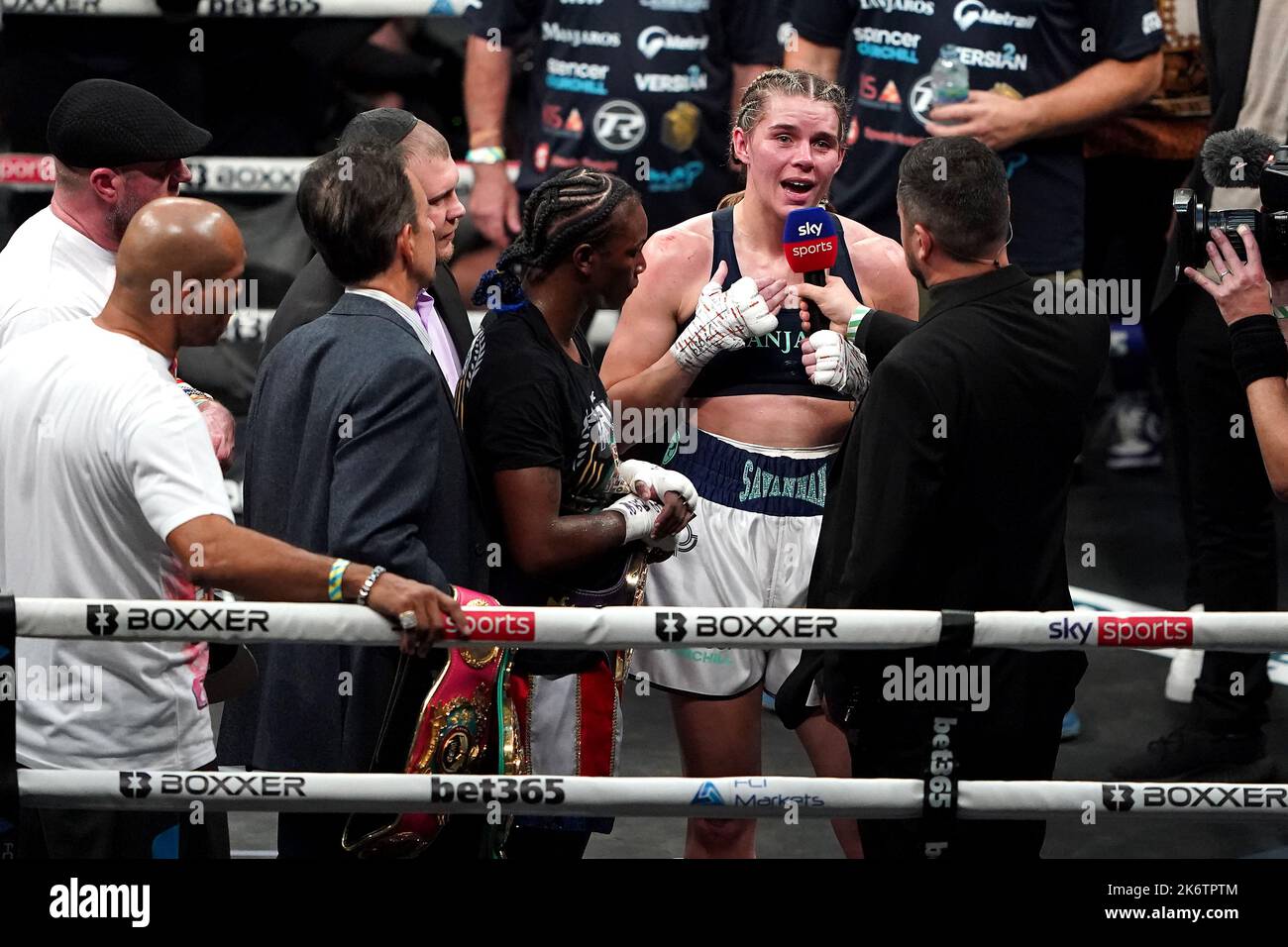 Savannah Marshall is interviewed after defeat against Claressa Shields ...
