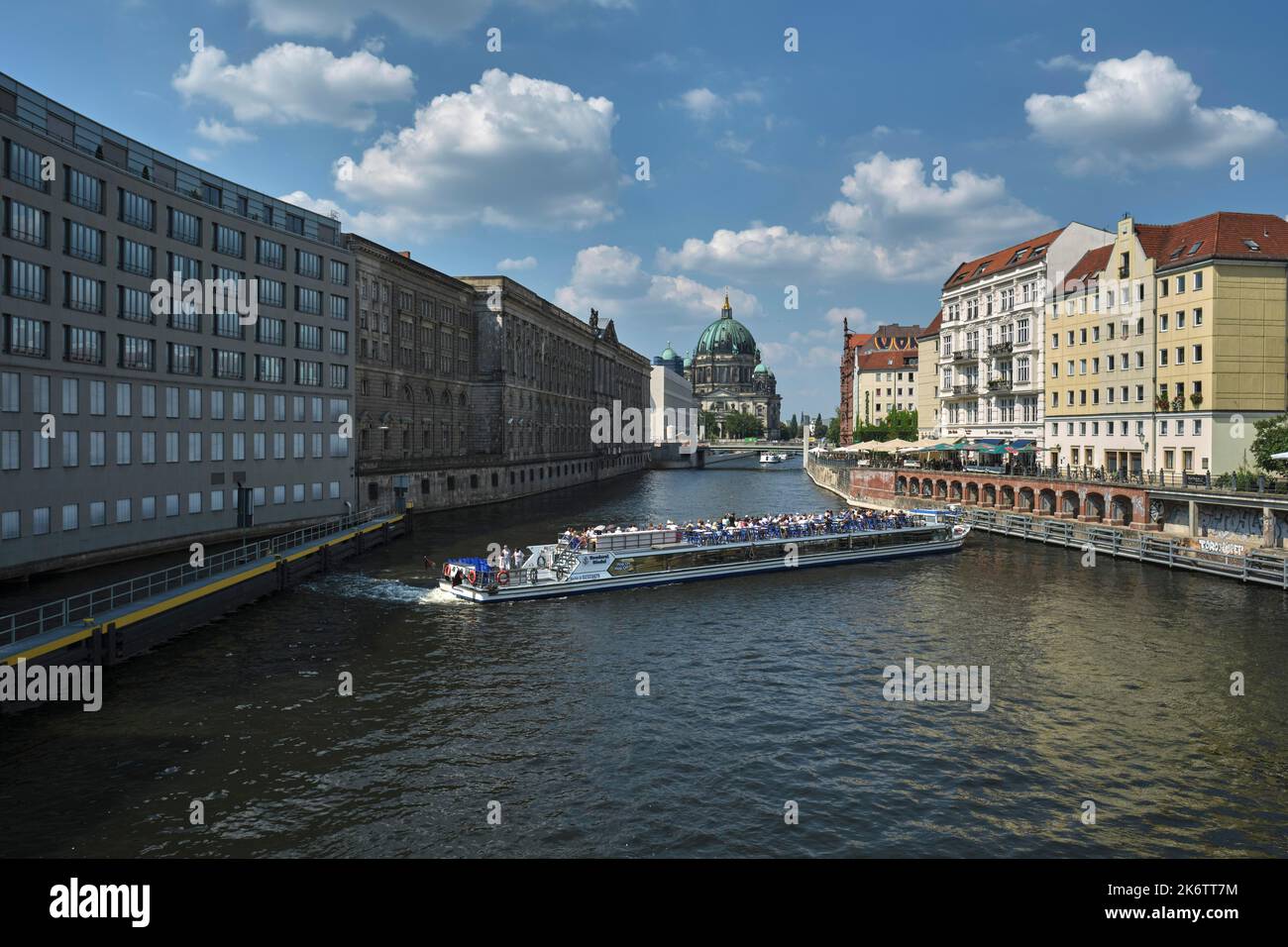 Marstall, right: Nikolaiviertel quarter, Germany, Berlin, 15. 08. 2020 ...