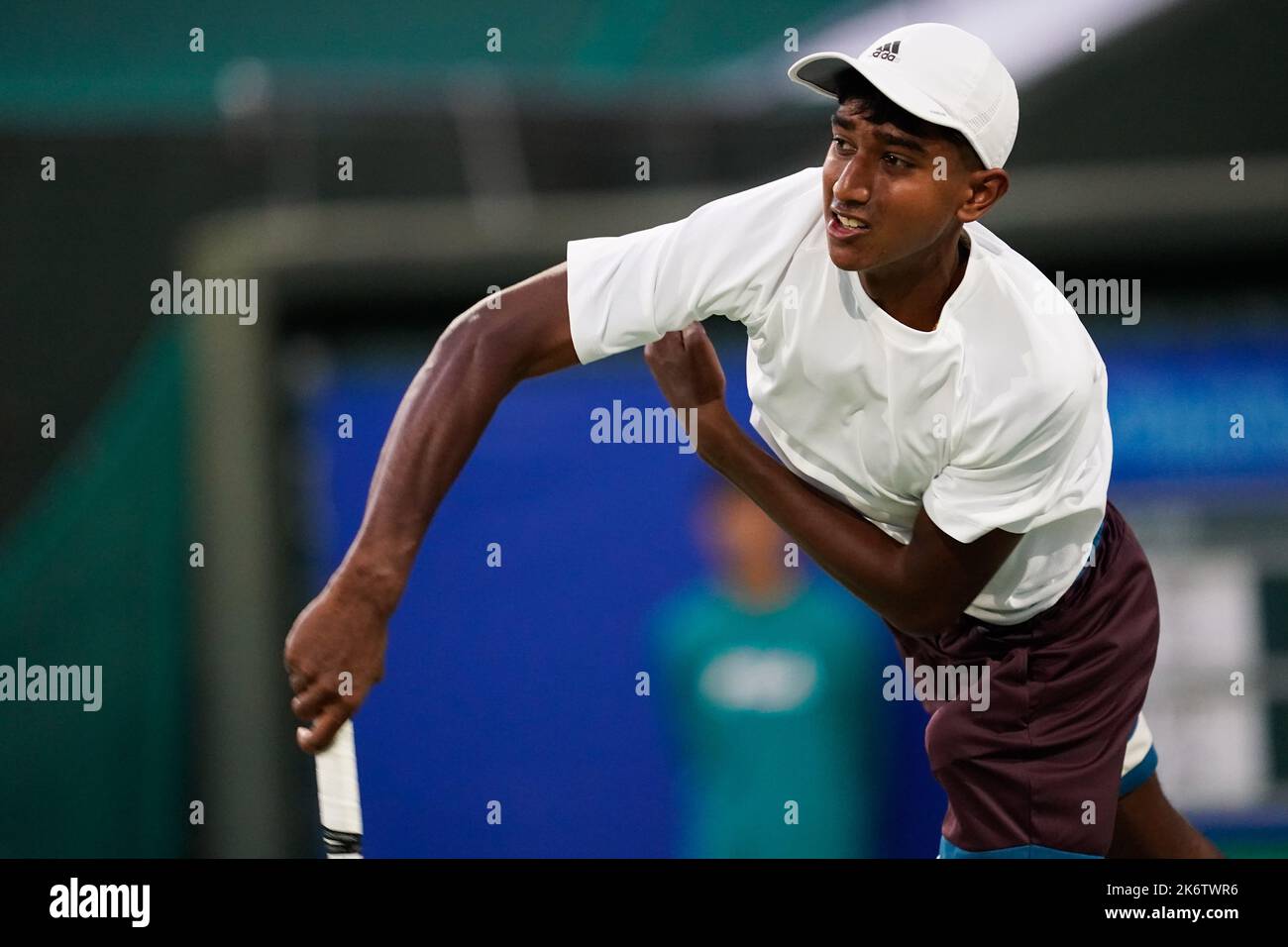 Osaka, Japan. 15th Oct, 2022. Adhithya Ganesan (USA), October 15, 2022 -  Tennis : Boys' Doubles Final Match between Kevin Edengren (SWE)/Volodymyr  Iakubenko (UKR) 0-2 Adhithya Ganesan (USA)/Asahi Harazaki (JPN) at ITC