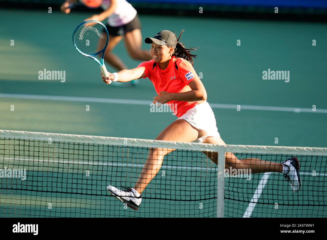 Osaka, Japan. 15th Oct, 2022. Yu-Yun Li (TPE), October 15, 2022 - Tennis : Girls' Doubles Final Match between Yu-Yun Li (TPE)/Sara Saito (JPN) 2-0 Sayaka Ishii (JPN)/Hayu Kinoshita (JPN) at ITC Utsubo Tennis Center during Osaka Mayor's Cup World Super Junior Tennis Championships 2022 in Osaka, Japan. Credit: SportsPressJP/AFLO/Alamy Live News Stock Photo