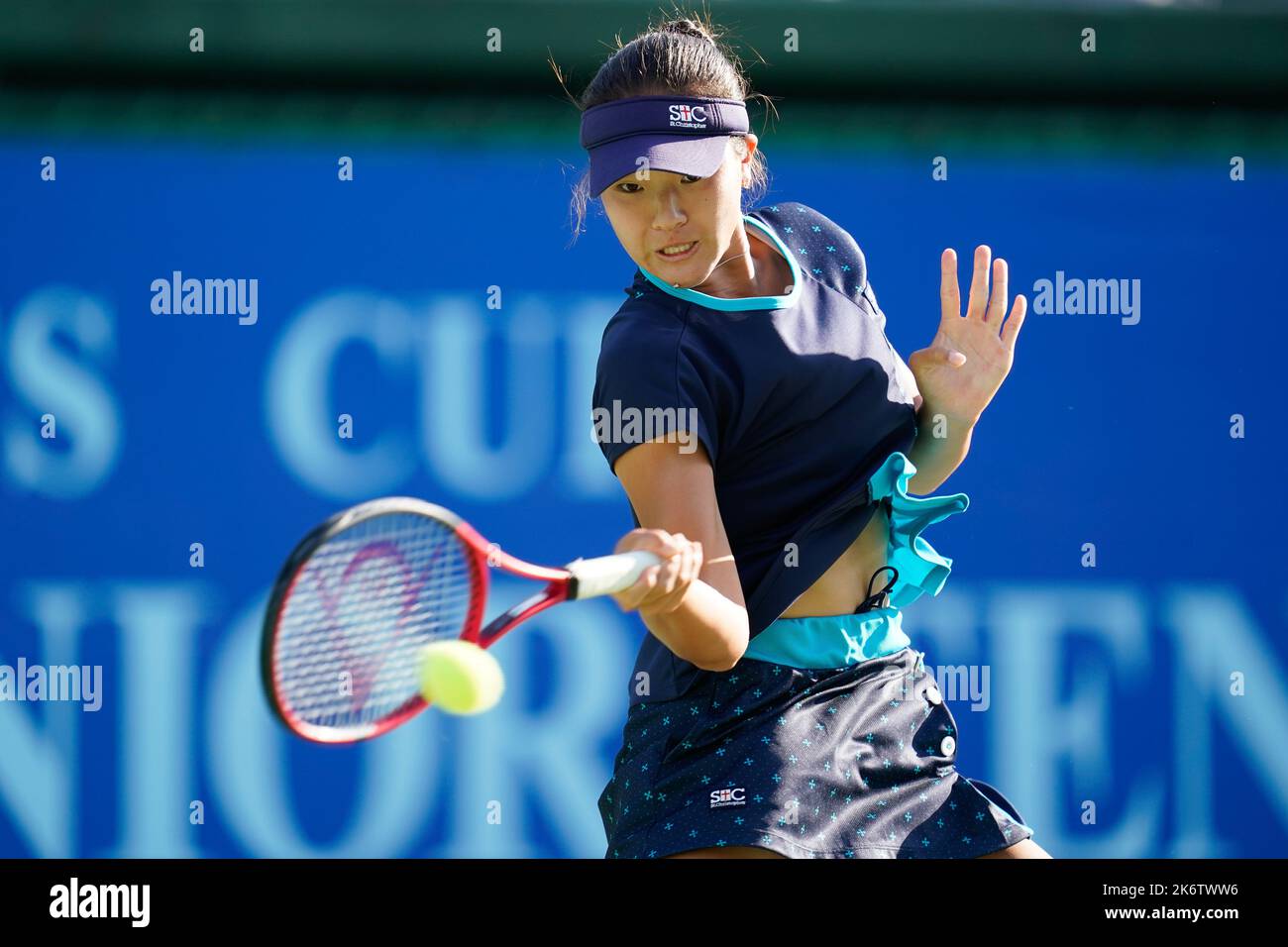 Osaka, Japan. 15th Oct, 2022. Sayaka Ishii (JPN), October 15, 2022 - Tennis : Girls' Doubles Final Match between Yu-Yun Li (TPE)/Sara Saito (JPN) 2-0 Sayaka Ishii (JPN)/Hayu Kinoshita (JPN) at ITC Utsubo Tennis Center during Osaka Mayor's Cup World Super Junior Tennis Championships 2022 in Osaka, Japan. Credit: SportsPressJP/AFLO/Alamy Live News Stock Photo