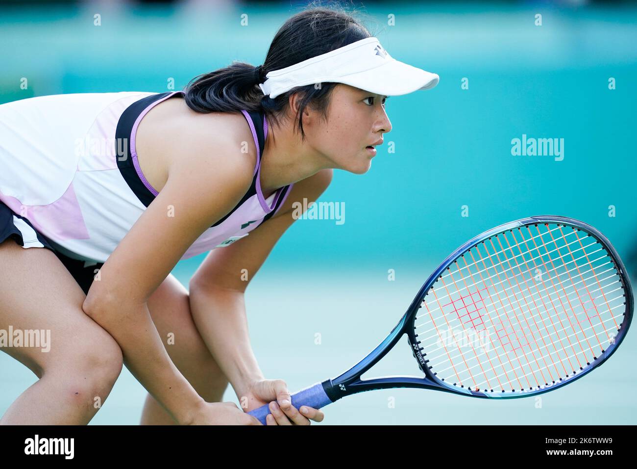 Osaka, Japan. 15th Oct, 2022. Sara Saito (JPN), October 15, 2022 - Tennis : Girls' Doubles Final Match between Yu-Yun Li (TPE)/Sara Saito (JPN) 2-0 Sayaka Ishii (JPN)/Hayu Kinoshita (JPN) at ITC Utsubo Tennis Center during Osaka Mayor's Cup World Super Junior Tennis Championships 2022 in Osaka, Japan. Credit: SportsPressJP/AFLO/Alamy Live News Stock Photo