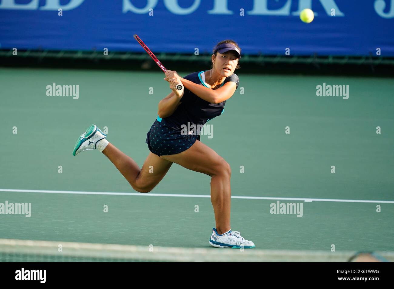 Osaka, Japan. 15th Oct, 2022. Sayaka Ishii (JPN), October 15, 2022 - Tennis : Girls' Doubles Final Match between Yu-Yun Li (TPE)/Sara Saito (JPN) 2-0 Sayaka Ishii (JPN)/Hayu Kinoshita (JPN) at ITC Utsubo Tennis Center during Osaka Mayor's Cup World Super Junior Tennis Championships 2022 in Osaka, Japan. Credit: SportsPressJP/AFLO/Alamy Live News Stock Photo