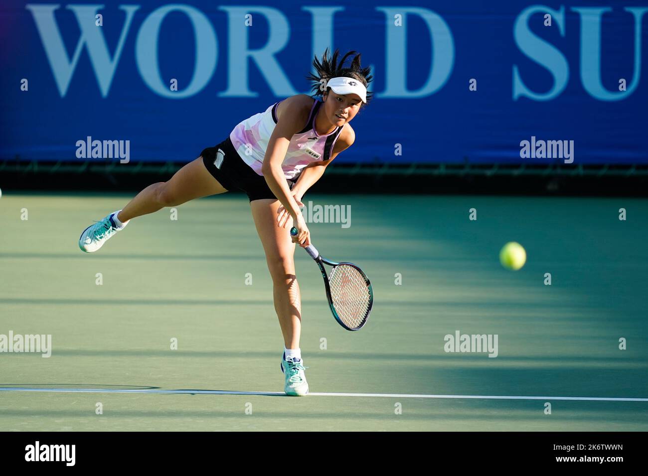 Osaka, Japan. 15th Oct, 2022. Sara Saito (JPN), October 15, 2022 - Tennis : Girls' Doubles Final Match between Yu-Yun Li (TPE)/Sara Saito (JPN) 2-0 Sayaka Ishii (JPN)/Hayu Kinoshita (JPN) at ITC Utsubo Tennis Center during Osaka Mayor's Cup World Super Junior Tennis Championships 2022 in Osaka, Japan. Credit: SportsPressJP/AFLO/Alamy Live News Stock Photo