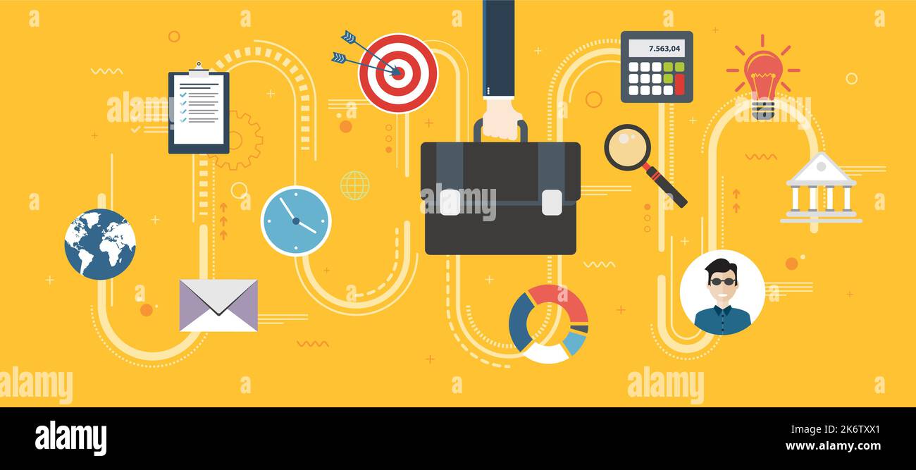 Cooperation strategy,business vision and leadership. Businessman hand